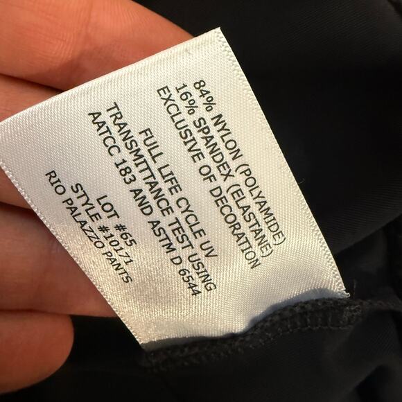 Coolibar Women's Rio Palazzo Pants Plus Size 2X NEW Black Swim Beach Resort UPF - Picture 3 of 10